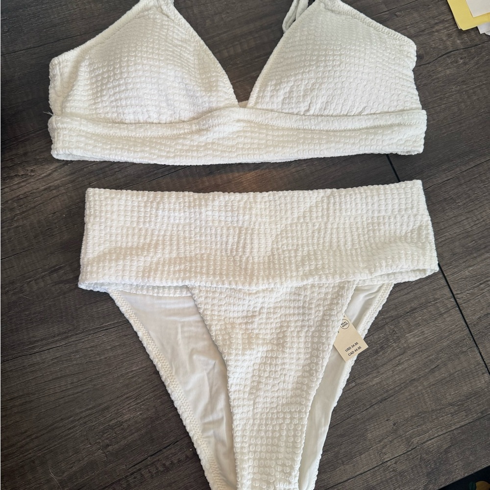 Aerie White 2 Piece Swimwear
